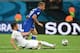 MANAUS, BRAZIL - JUNE 14: Gary Cahill of England tackles Ciro Immobile of Italy during the 2014 FIFA World Cup Brazil Group D match between England and Italy at Arena Amazonia on June 14, 2014 in Manaus, Brazil. (Photo by Claudio Villa/Getty Images)