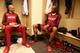 INDIANAPOLIS, IN - MAY 18: Shane Battier #31 and Ray Allen #34 of the Miami Heat gets ready before Game One of the Eastern Conference Finals against the Indiana Pacers on May 18, 2014 at Bankers Life Fieldhouse in Indianapolis, IN. NOTE TO USER: User ex