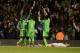 LONDON, ENGLAND - MAY 28: Uche Nwofor of Nigeria celebrates his goal during the International Friendly match between Nigeria and Scotland at Craven Cottage on May 28, 2014 in London, United Kingdom. (Photo by Jamie McDonald/Getty Images)