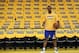 Apr 24, 2014; Oakland, CA, USA; Golden State Warriors forward Harrison Barnes (40) warms up before game three of the first round of the 2014 NBA Playoffs against the Los Angeles Clippers at Oracle Arena. Mandatory Credit: Kelley L Cox-USA TODAY Sports