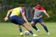 SAO PAULO, BRAZIL - JUNE 11: Julian Green of the United States runs drills during their training session at Sao Paulo FC on June 11, 2014 in Sao Paulo, Brazil. (Photo by Kevin C. Cox/Getty Images)