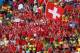 BRASILIA, BRAZIL - JUNE 15: Switzerland fans cheer during the 2014 FIFA World Cup Brazil Group E match between Switzerland and Ecuador at Estadio Nacional on June 15, 2014 in Brasilia, Brazil. (Photo by Clive Brunskill/Getty Images)