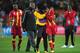 Gyan is consoled after the 2010 semi-final