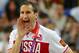LONDON, ENGLAND - AUGUST 10: Head coach David Blatt of Russia calls out while taking on Spain during the Men's Basketball semifinal match on Day 14 of the London 2012 Olympic Games at the North Greenwich Arena on August 10, 2012 in London, England. (Pho