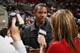 HOUSTON - JANUARY 9: Charlie Ward former NBA and Houston Rockets player is interviewed during the game against the New York Knicks on January 9, 2010 at the Toyota Center in Houston, Texas. NOTE TO USER: User expressly acknowledges and agrees that, by do