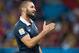 PORTO ALEGRE, BRAZIL - JUNE 15: Karim Benzema of France celebrates after scoring his team's third goal during the 2014 FIFA World Cup Brazil Group E match between France and Honduras at Estadio Beira-Rio on June 15, 2014 in Porto Alegre, Brazil. (Photo