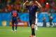SALVADOR, BRAZIL - JUNE 13: Ron Vlaar of the Netherlands gestures to the crowd after defeating Spain 5-1 during the 2014 FIFA World Cup Brazil Group B match between Spain and Netherlands at Arena Fonte Nova on June 13, 2014 in Salvador, Brazil. (Photo b