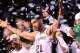 SAN ANTONIO, TX - JUNE 15: Tim Duncan #21 of the San Antonio Spurs celebrate winning the the Larry O'Brien Trophy after Game Five of the 2014 NBA Finals against the Miami Heat at AT&T Center on June 15, 2014 in San Antonio, Texas. NOTE TO USER: User expre