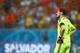SALVADOR, BRAZIL - JUNE 13: Iker Casillas of Spain looks dejected as the rain pours down during the 2014 FIFA World Cup Brazil Group B match between Spain and Netherlands at Arena Fonte Nova on June 13, 2014 in Salvador, Brazil. (Photo by Paul Gilham/Ge