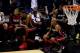SAN ANTONIO, TX - JUNE 15: Chris Bosh #1 and Ray Allen #34 of the Miami Heat look on from the bench in the closing minutes against the Miami Heat during Game Five of the 2014 NBA Finals at the AT&T Center on June 15, 2014 in San Antonio, Texas. NOTE TO U