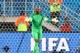 Jun 16, 2014; Natal, BRAZIL; USA goalkeeper Tim Howard reacts after save in the second half against Ghana during the 2014 World Cup at Estadio das Dunas. USA defeated Ghana 2-1. Mandatory Credit: Mark J. Rebilas-USA TODAY Sports