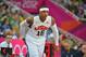 LONDON, ENGLAND - AUGUST 8: Carmelo Anthony #15 of the US Men's Senior National Team looks on against Australia during their Basketball Game on Day 12 of the London 2012 Olympic Games at the North Greenwich Arena on August 8, 2012 in London, England. NOTE