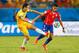 CUIABA, BRAZIL - JUNE 13: Alexis Sanchez of Chile holds off Jason Davidson of Australia during the 2014 FIFA World Cup Brazil Group B match between Chile and Australia at Arena Pantanal on June 13, 2014 in Cuiaba, Brazil. (Photo by Phil Walter/Getty Ima