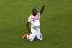 Joel Campbell celebrates