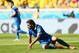 BELO HORIZONTE, BRAZIL - JUNE 14: Giorgos Samaras of Greece falls to the ground during the 2014 FIFA World Cup Brazil Group C match between Colombia and Greece at Estadio Mineirao on June 14, 2014 in Belo Horizonte, Brazil. (Photo by Quinn Rooney/Getty