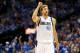 DALLAS, TX - MAY 02: Dirk Nowitzki #41 of the Dallas Mavericks reacts against the San Antonio Spurs in Game Six of the Western Conference Quarterfinals during the 2014 NBA Playoffs at American Airlines Center on May 2, 2014 in Dallas, Texas. NOTE TO USER