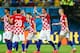 MANAUS, BRAZIL - JUNE 18: Mario Mandzukic of Croatia (2nd R) celebrates scoring his team's fourth goal, his second, during the 2014 FIFA World Cup Brazil Group A match between Cameroon and Croatia at Arena Amazonia on June 18, 2014 in Manaus, Brazil. (P