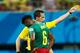 MANAUS, BRAZIL - JUNE 18: Alex Song of Cameroon is shown a red card by referee Pedro Proenca during the 2014 FIFA World Cup Brazil Group A match between Cameroon and Croatia at Arena Amazonia on June 18, 2014 in Manaus, Brazil. (Photo by Phil Walter/Get