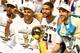 SAN ANTONIO, TX - JUNE 15: The San Antonio Spurs celebrate with the Larry O'Brien trophy after defeating the Miami Heat to win the 2014 NBA Finals at the AT&T Center on June 15, 2014 in San Antonio, Texas. NOTE TO USER: User expressly acknowledges and ag