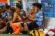 FORTALEZA, BRAZIL - JUNE 14: A dejected Luis Suarez of Uruguay (R) looks on late in the match during the 2014 FIFA World Cup Brazil Group D match between Uruguay and Costa Rica at Castelao on June 14, 2014 in Fortaleza, Brazil. (Photo by Robert Cianflon
