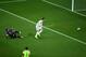 SALVADOR, BRAZIL - JUNE 13: Robin van Persie of the Netherlands shoots and scores his second goal and team's fourth against Gerard Pique of Spain during the 2014 FIFA World Cup Brazil Group B match between Spain and Netherlands at Arena Fonte Nova on June