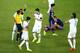 NATAL, BRAZIL - JUNE 19: Konstantinos Katsouranis #21 of Greece is shown a red card after receiving his second yellow by referee Joel Aguilar during the 2014 FIFA World Cup Brazil Group C match between Japan and Greece at Estadio das Dunas on June 19, 2