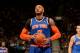 TORONTO, CANADA - April 11: Carmelo Anthony #7 of the New York Knicks attempts a free throw against the Toronto Raptors on April 11, 2014 at the Air Canada Centre in Toronto, Ontario, Canada. NOTE TO USER: User expressly acknowledges and agrees that, by