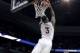 Mar 21, 2014; San Antonio, TX, USA; Iowa State Cyclones forward Melvin Ejim (3) dunks against the North Carolina Central Eagles in the first half of a men's college basketball game during the second round of the 2014 NCAA Tournament at AT&T Center. Mandat