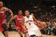 TORONTO, CANADA - MARCH 17: Kyle Lowry #3 of the Toronto Raptors drives up court during the game between the Toronto Raptors and the Miami Heat on March 17, 2013 at the Air Canada Centre in Toronto, Ontario, Canada. NOTE TO USER: User expressly acknowle
