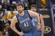 OAKLAND, CA - APRIL 14: Kevin Love #42 of the Minnesota Timberwolves during a game against the Golden State Warriors on April 14, 2014 at Oracle Arena in Oakland, California. NOTE TO USER: User expressly acknowledges and agrees that, by downloading and or
