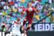 June 16, 2014; Salvador, BRAZIL; Portugal player Cristiano Ronaldo (7) goes up for the ball in front of Germany player Jerome Boateng (20) during Group G play during the 2014 World Cup at Arena Fonte Nova. Mandatory Credit: Tim Groothuis/Witters Sport vi