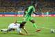 CUIABA, BRAZIL - JUNE 21: Emmanuel Emenike of Nigeria controls the ball against Emir Spahic of Bosnia and Herzegovina during the 2014 FIFA World Cup Group F match between Nigeria and Bosnia-Herzegovina at Arena Pantanal on June 21, 2014 in Cuiaba, Brazil.