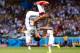 FORTALEZA, BRAZIL - JUNE 21: Miroslav Klose of Germany does a flip in celebration of scoring his team's second goal during the 2014 FIFA World Cup Brazil Group G match between Germany and Ghana at Castelao on June 21, 2014 in Fortaleza, Brazil. (Photo by