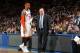 NEW YORK, NY - APRIL 12: Head coach Tom Thibodeau of the Chicago Bulls talks to Carmelo Anthony #7 of the New York Knicks during a game on April 12, 2011 at Madison Square Garden in New York City. NOTE TO USER: User expressly acknowledges and agrees th