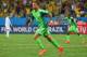 CUIABA, BRAZIL - JUNE 21: Peter Odemwingie of Nigeria (L) celebrates scoring his team's first goal during the 2014 FIFA World Cup Group F match between Nigeria and Bosnia-Herzegovina at Arena Pantanal on June 21, 2014 in Cuiaba, Brazil. (Photo by Stu Fo
