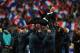 PARIS, FRANCE - NOVEMBER 19: France throw their Coach Didier Deschamps in the air after winning the FIFA 2014 World Cup Qualifier Play-off second leg match between France and Ukraine at the Stade de France on November 19, 2013 in Paris, France. (Photo b