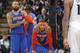SACRAMENTO, CA - MARCH 26: Tyson Chandler #6 and Carmelo Anthony #7 of the New York Knicks in a game against the Sacramento Kings on March 26, 2014 at Sleep Train Arena in Sacramento, California. NOTE TO USER: User expressly acknowledges and agrees that,