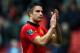MANCHESTER, ENGLAND - MAY 03: A dejected Robin van Persie of Manchester United applauds the home fans following his team's 1-0 defeat during the Barclays Premier League match between Manchester United and Sunderland at Old Trafford on May 3, 2014 in Manc