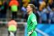 Jun 19, 2014; Sao Paulo, BRAZIL; England goalkeeper Joe Hart in the second half against Uruguay during the 2014 World Cup at Arena Corinthians. Uruguay defeated England 2-1. Mandatory Credit: Mark J. Rebilas-USA TODAY Sports