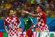 MANAUS, BRAZIL - JUNE 18: Mario Mandzukic of Croatia (R) celebrates scoring his team's third goal with Ivan Rakitic during the 2014 FIFA World Cup Brazil Group A match between Cameroon and Croatia at Arena Amazonia on June 18, 2014 in Manaus, Brazil. (P