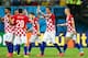 MANAUS, BRAZIL - JUNE 18: Mario Mandzukic of Croatia (2nd R) celebrates scoring his team's fourth goal, his second, during the 2014 FIFA World Cup Brazil Group A match between Cameroon and Croatia at Arena Amazonia on June 18, 2014 in Manaus, Brazil. (P
