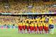 FORTALEZA, BRAZIL - JUNE 17: Brazil line up for the National Anthems prior to the 2014 FIFA World Cup Brazil Group A match between Brazil and Mexico at Castelao on June 17, 2014 in Fortaleza, Brazil. (Photo by Laurence Griffiths/Getty Images)