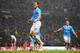 MANCHESTER, ENGLAND - MAY 07: Edin Dzeko of Manchester City celebrates scoring the opening goal during the Barclays Premier League match between Manchester City and Aston Villa at Etihad Stadium on May 7, 2014 in Manchester, England. (Photo by Michael R