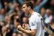 LIVERPOOL, ENGLAND - MAY 03: Edin Dzeko of Manchester City celebrates scoring his team's second goal during the Barclays Premier League match between Everton and Manchester City at Goodison Park on May 3, 2014 in Liverpool, England. (Photo by Laurence G