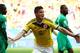 BRASILIA, BRAZIL - JUNE 19: James Rodriguez of Colombia celebrates after scoring his team's first goal during the 2014 FIFA World Cup Brazil Group C match between Colombia and Cote D'Ivoire at Estadio Nacional on June 19, 2014 in Brasilia, Brazil. (Photo