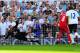 Gerrard scores a penalty against Tottenham in August 2009. Only days after crying off England duty with a sore groin.