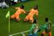 RECIFE, BRAZIL - JUNE 14: Gervinho of the Ivory Coast (L) celebrates scoring his team's second goal with teammate Didier Drogba during the 2014 FIFA World Cup Brazil Group C match between the Ivory Coast and Japan at Arena Pernambuco on June 14, 2014 in