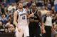 MINNEAPOLIS, MN - NOVEMBER 22: Kevin Love #42 of the Minnesota Timberwolves boxes out Kevin Garnett #2 of the Brooklyn Nets on November 22, 2013 at Target Center in Minneapolis, Minnesota. NOTE TO USER: User expressly acknowledges and agrees that, by dow