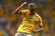 BRASILIA, BRAZIL - JUNE 23: Neymar of Brazil celebrates scoring his team's second goal and his second of the game during the 2014 FIFA World Cup Brazil Group A match between Cameroon and Brazil at Estadio Nacional on June 23, 2014 in Brasilia, Brazil. (