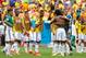 BRASILIA, BRAZIL - JUNE 19: Colombia celebrate after defeating the Ivory Coast 2-1 during the 2014 FIFA World Cup Brazil Group C match between Colombia and Cote D'Ivoire at Estadio Nacional on June 19, 2014 in Brasilia, Brazil. (Photo by Gabriel Rossi/Ge